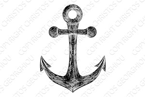 Anchor from Boat or Ship Tattoo, an Object Illustration by Christos Georghiou