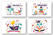 10 World Literacy Day Illustration, an Education Illustration by denayunebgt (Thumbnail 3 of 4)