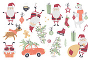 Hand Drawn Christmas set, a Decorative Illustration by dv_illustration (Thumbnail 2 of 3)