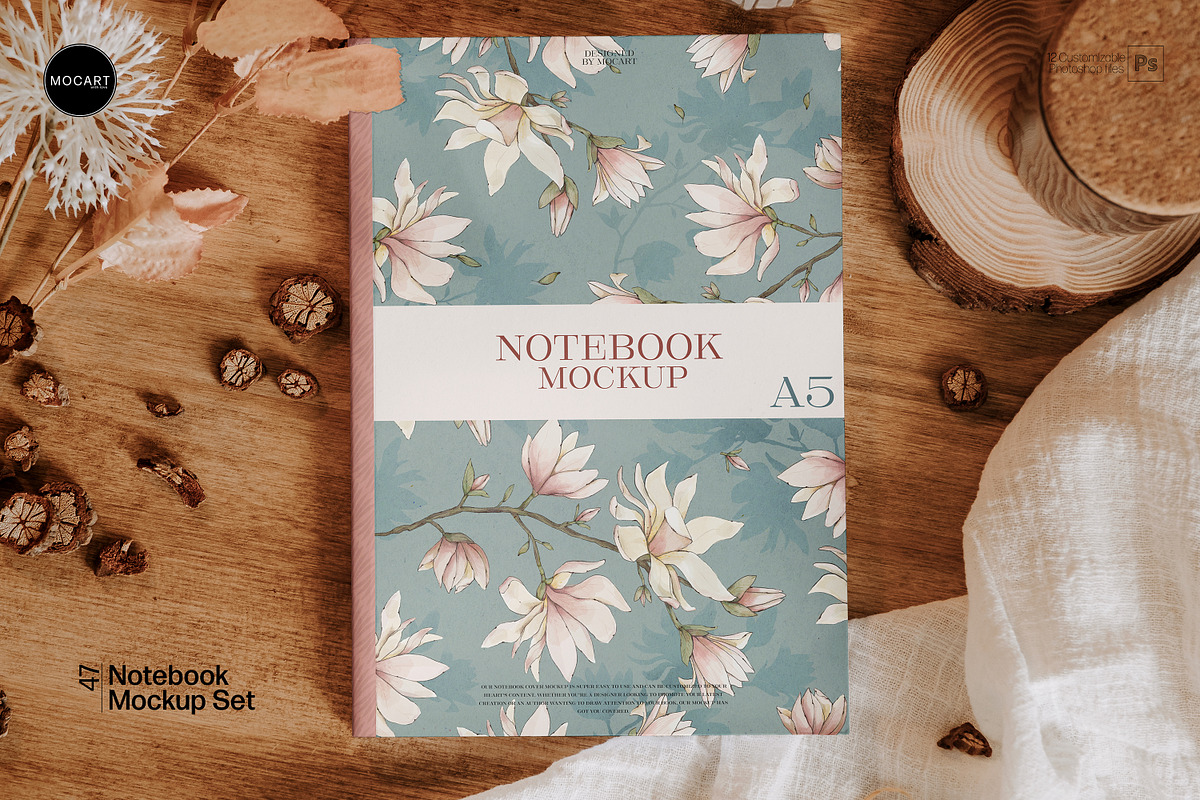 Stationery Notebook Mockup Set, a Books & Magazine Mockup by Mocart (Photo 13 of 13)