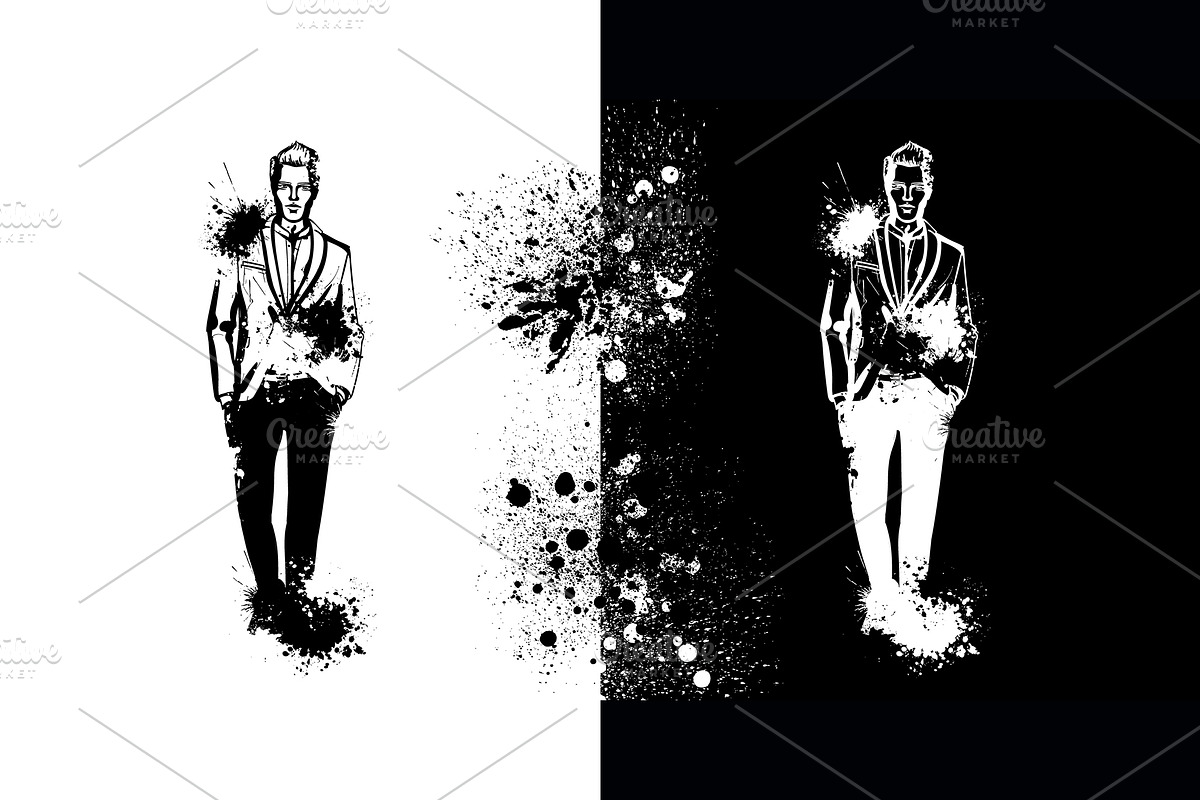 Vector men models21, a Work Illustration by Netkoff | Creative Market