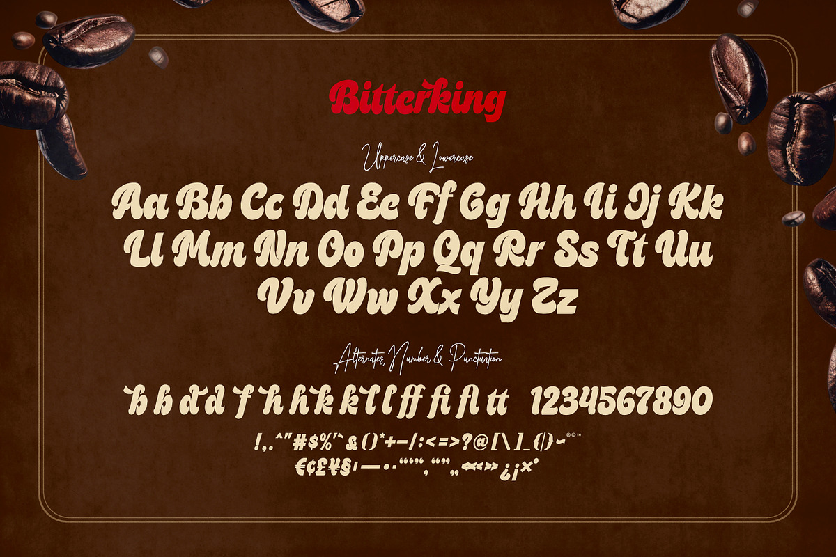 Bitterking - Retro Delicious Font, a Script Font by ikiiko (Photo 6 of 7)
