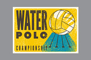 Water Polo retro vector poster set., a Sport Illustration by PoPaShop (Thumbnail 5 of 8)