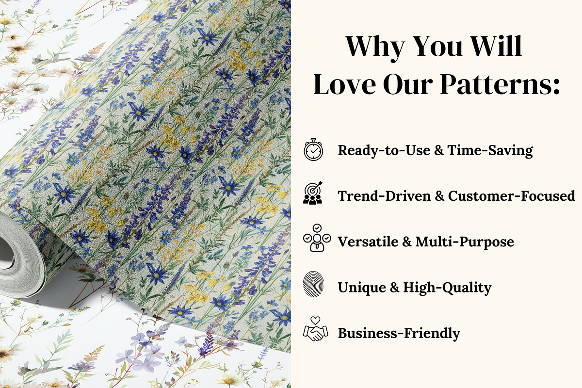 Provence Floral Patterns, a Pattern Graphic by Ninterints (Photo 4 of 22)