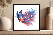 Patriotic Butterfly Clipart 4th of J, an Illustration by DreamCafeArt (Thumbnail 5 of 5)
