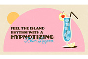 10 Summer Retro Cocktail Banners, a Seasonal Illustration by Soulprint Mercury (Thumbnail 9 of 12)
