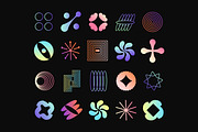 Brutalism shapes set + backgrounds, a Decorative Illustration by PaperTrident (Thumbnail 2 of 9)