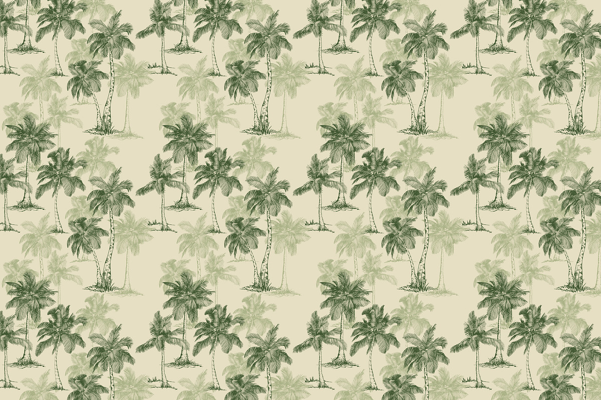 Green Palm Patterns Tropical Forest, a Decorative Illustration by Jeanna Draw (Photo 5 of 14)