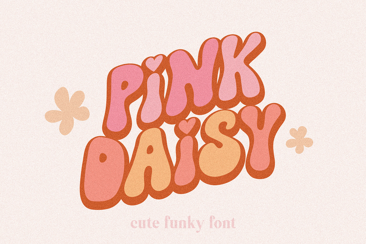 Groovy Font Pink Daisy, a Script Font by BarcelonaShop (Photo 1 of 12)