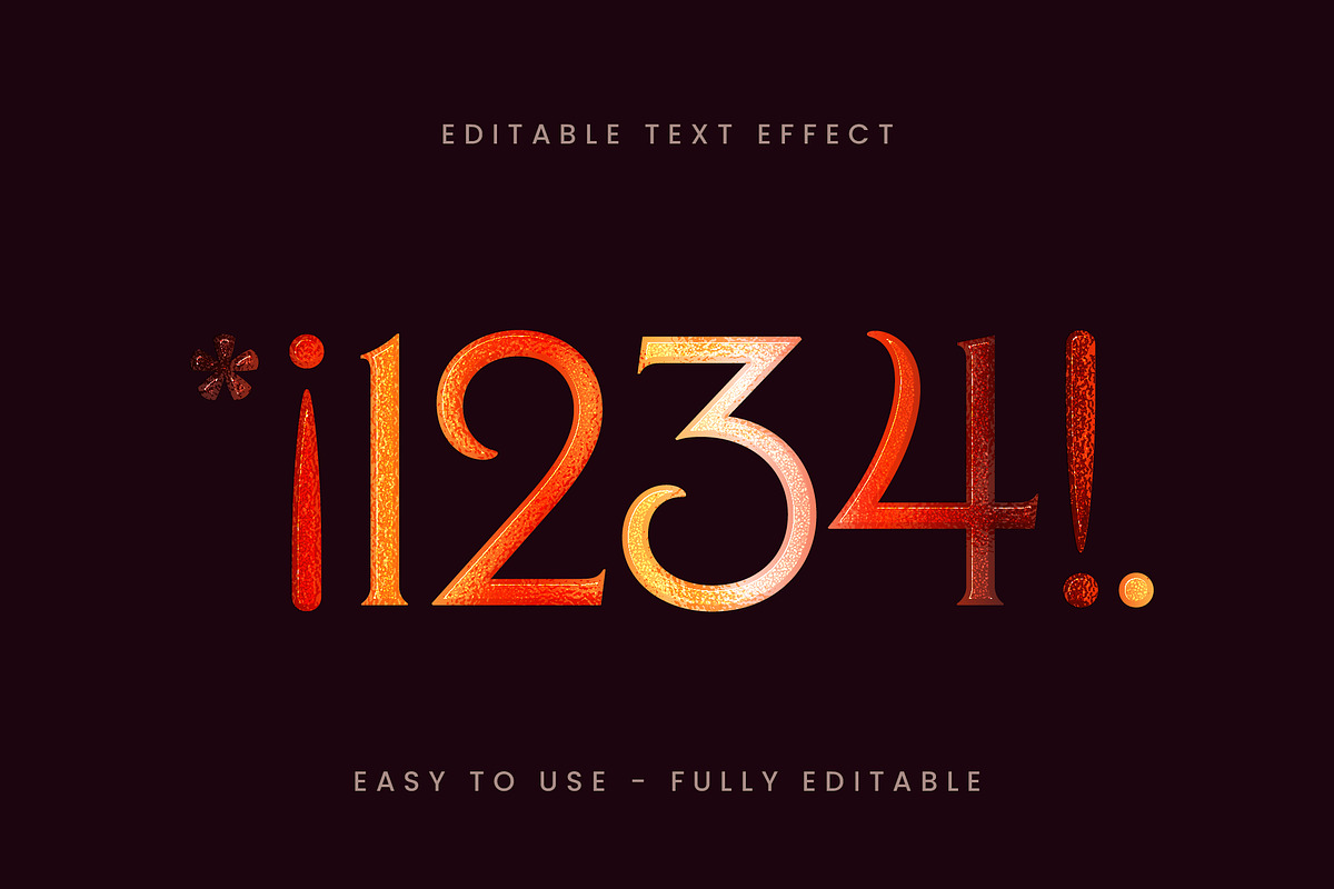 Elegant Vintage Gradient Text Effect preview 2