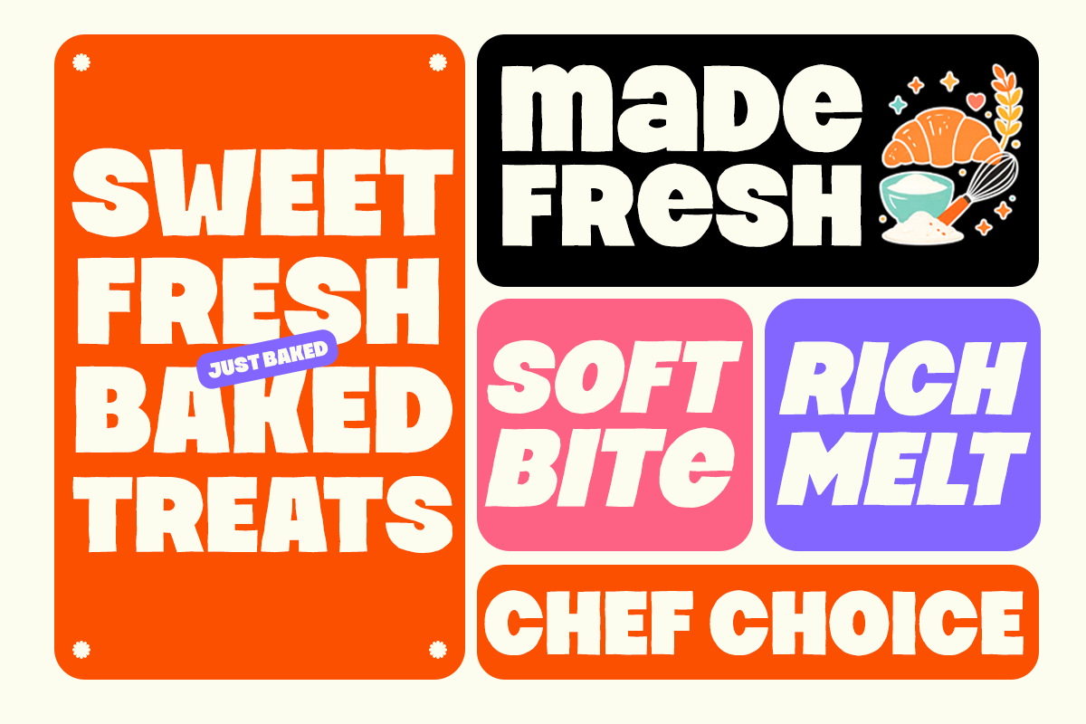 Pastry Bites - Bold Handwritten Font, a Sans Serif Font by Say Studio (Photo 2 of 10)