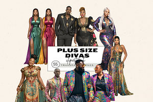 PLUS SIZE DIVAS AFRICAN AMERICAN, a Person Illustration by Daring Digies