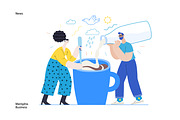 Memphis Business, vector illos, a Templates & Theme by Grivina's shop (Thumbnail 13 of 27)