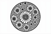 Beautiful Floral Mandala Clipart, an Illustration by hafijul (Thumbnail 7 of 9)