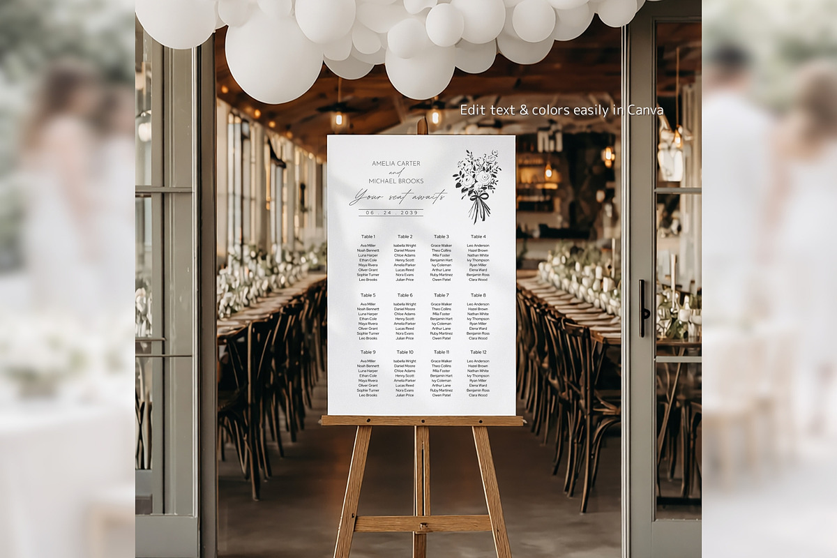 Modern Elegant Seating Canva bd009, a Poster Template by TyphoonStudio (Photo 6 of 10)
