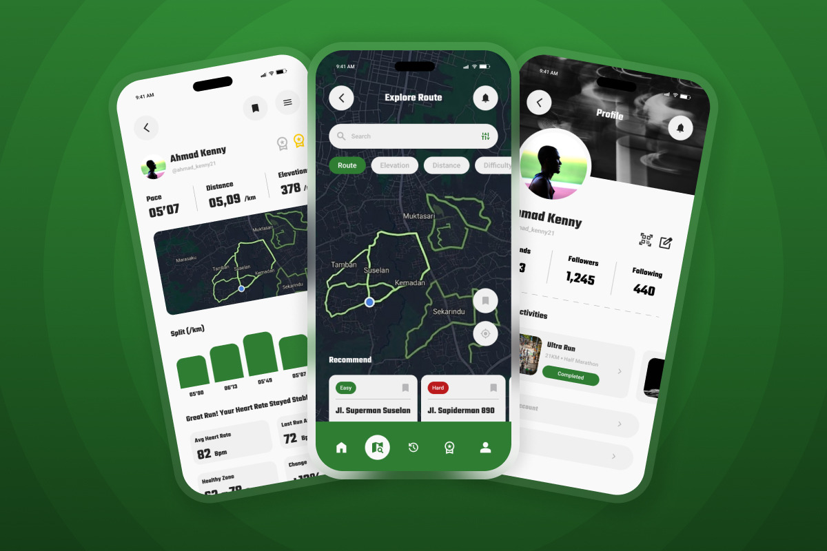 Skyrun - Outdoor Fitness Tracker UI, a Websites & App Template by twinstd (Photo 4 of 5)