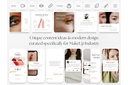 300 Beige MakeUp Social Media BUNDLE, a Social Media Template by PatternLab. (Thumbnail 6 of 9)