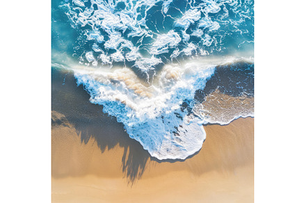 Turquoise ocean wave crashing on, a Nature Photo by Ylivdesign
