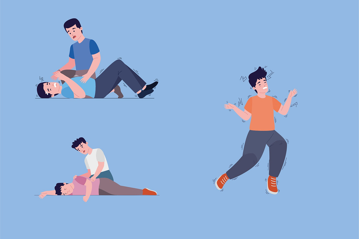 People Epilepsy Illustration Set preview 2