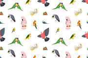 Cute parrot birds seamless patterns, a Pattern Graphic by Good Studio (Thumbnail 2 of 6)