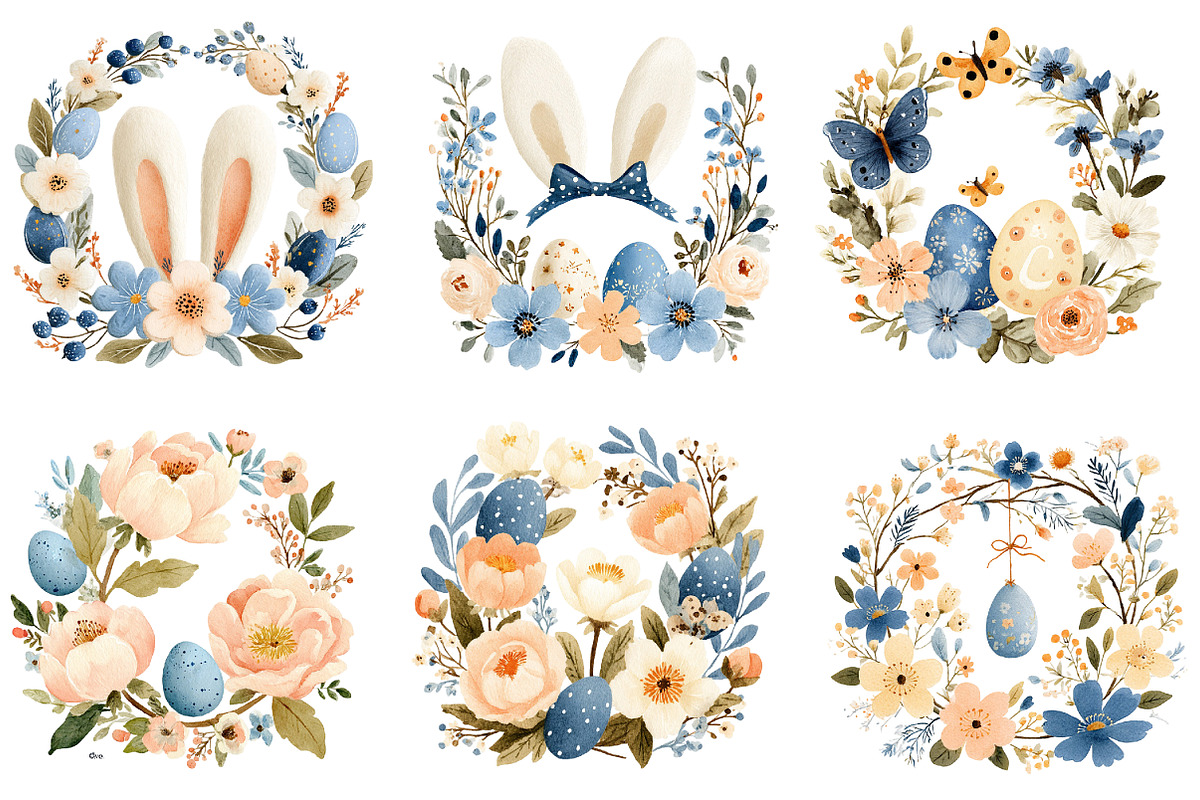 Easter Wreath Clipart, an Illustration by Designworld (Photo 3 of 8)
