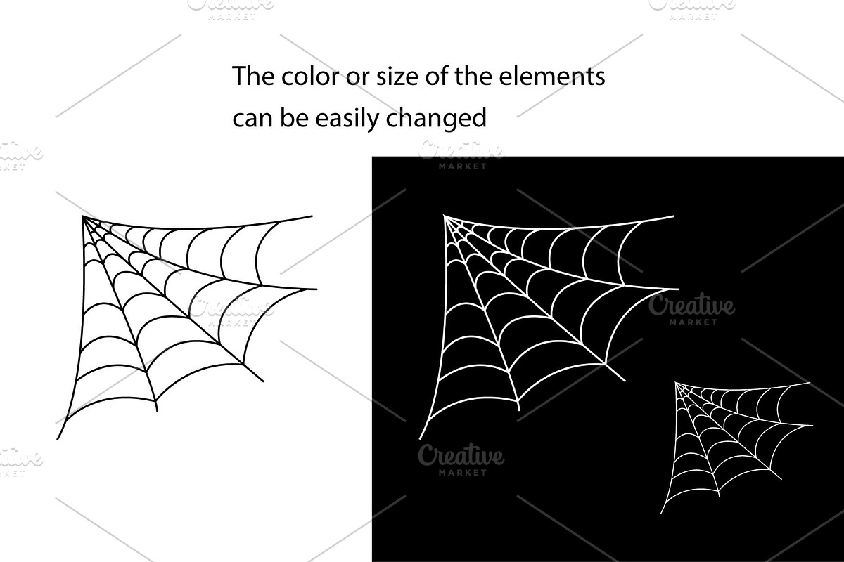 Spider Webs doodle clipart, a Seasonal Illustration by Contes_de_fée (Photo 4 of 8)