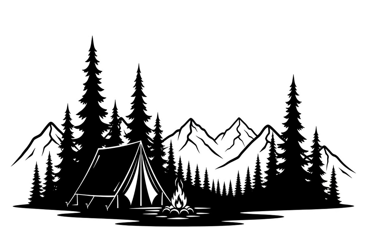 50 Camping Mountain Vector Bundle, an Illustration by jahid234 (Photo 46 of 51)