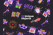 New Year Party 3D Icons, an Object 3D Model by Rakata Studio (Thumbnail 5 of 7)