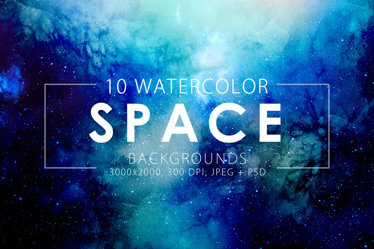50% OFF Space Watercolor Backgrounds, a Texture Graphic by ArtistMef (Photo 1 of 4)
