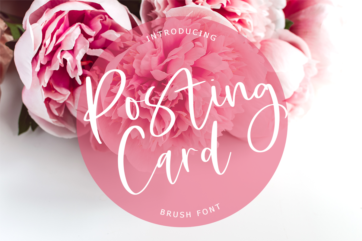 Posting Card Brush Font