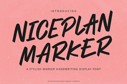 Niceplan - Marker Handwriting, a Handwritten Font by Invasi Studio