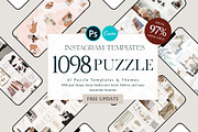 PUZZLE Bundle Instagram CANVA PS, a Social Media Template by Eviory (Thumbnail 1 of 50)