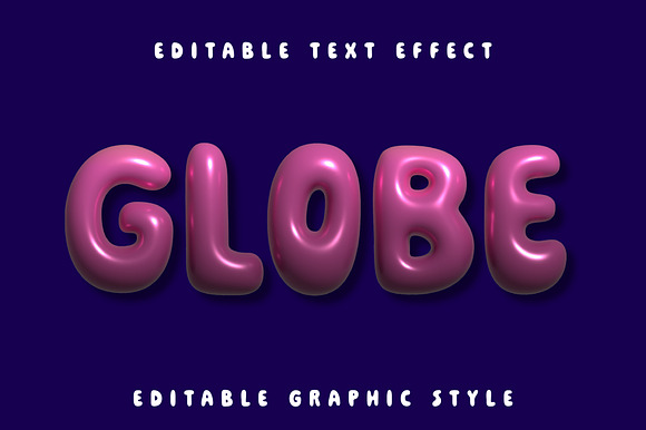 Glossy Balloon Globe Text Effect preview 4