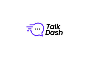 Talk Dash Logo Vector Icon