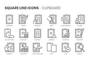 Square line icons, an Outline Icon by Howcolour (Thumbnail 17 of 85)