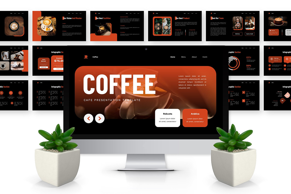 Coffee - Cafe Google Slide Templates, a Presentation Template by Deepslide Studio (Photo 2 of 6)