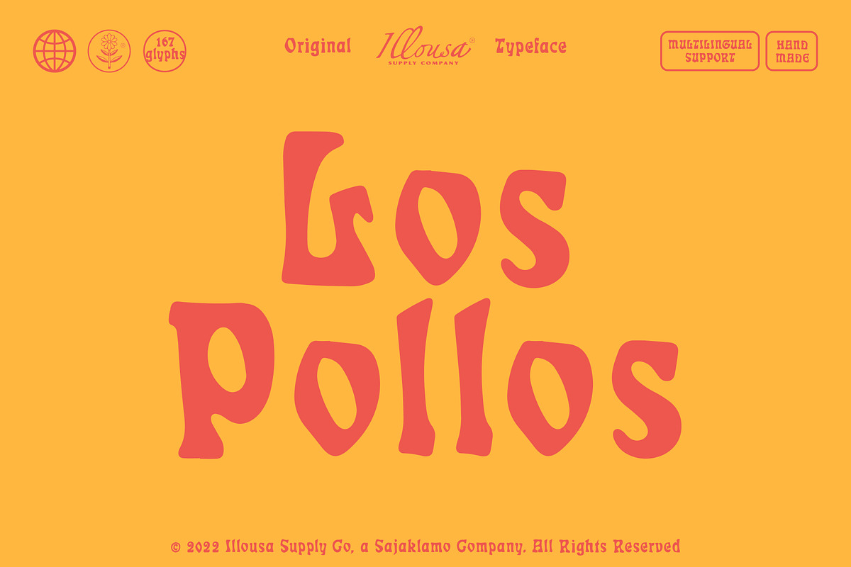 Los Pollos | Vintage Print Font, a Serif Font by Illousa (Photo 2 of 7)