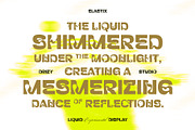 Elastix - Liquid Experimental Font, a Sans Serif Font by Drizy (Thumbnail 2 of 10)
