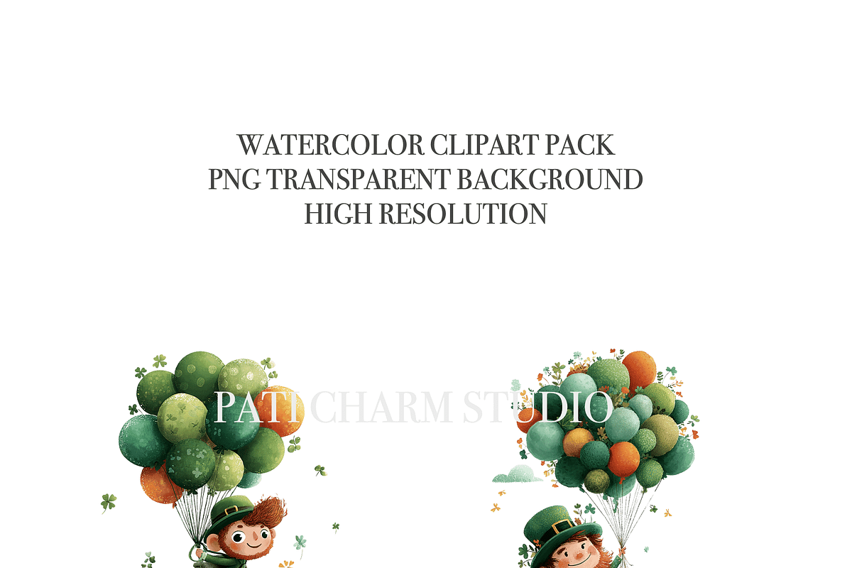 30 Leprechaun Clipart, a Decorative Illustration by Pati Charm Studio (Photo 5 of 8)
