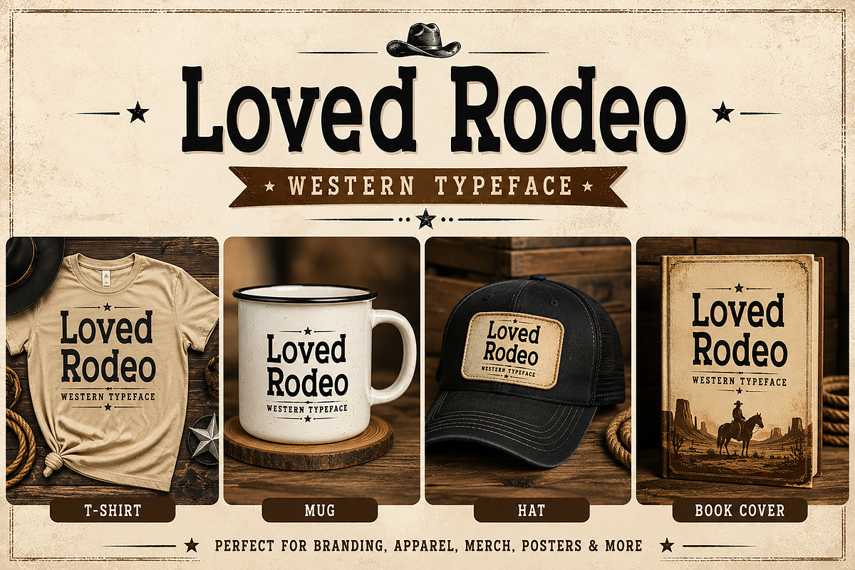 Loved Rodeo, a Slab Serif Font by Wow Magic (Photo 2 of 6)