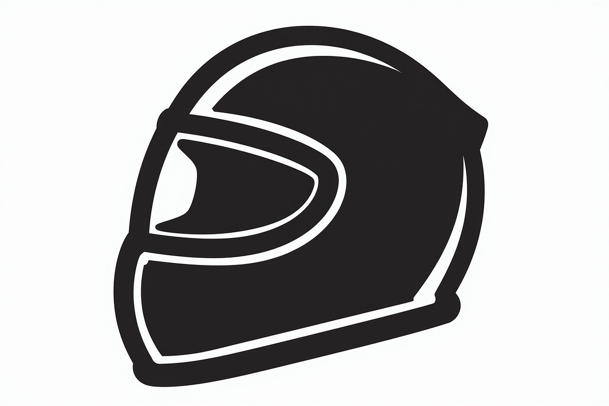 Motorcycle Helmet Silhouette Set, an Illustration by hafijul (Photo 6 of 7)