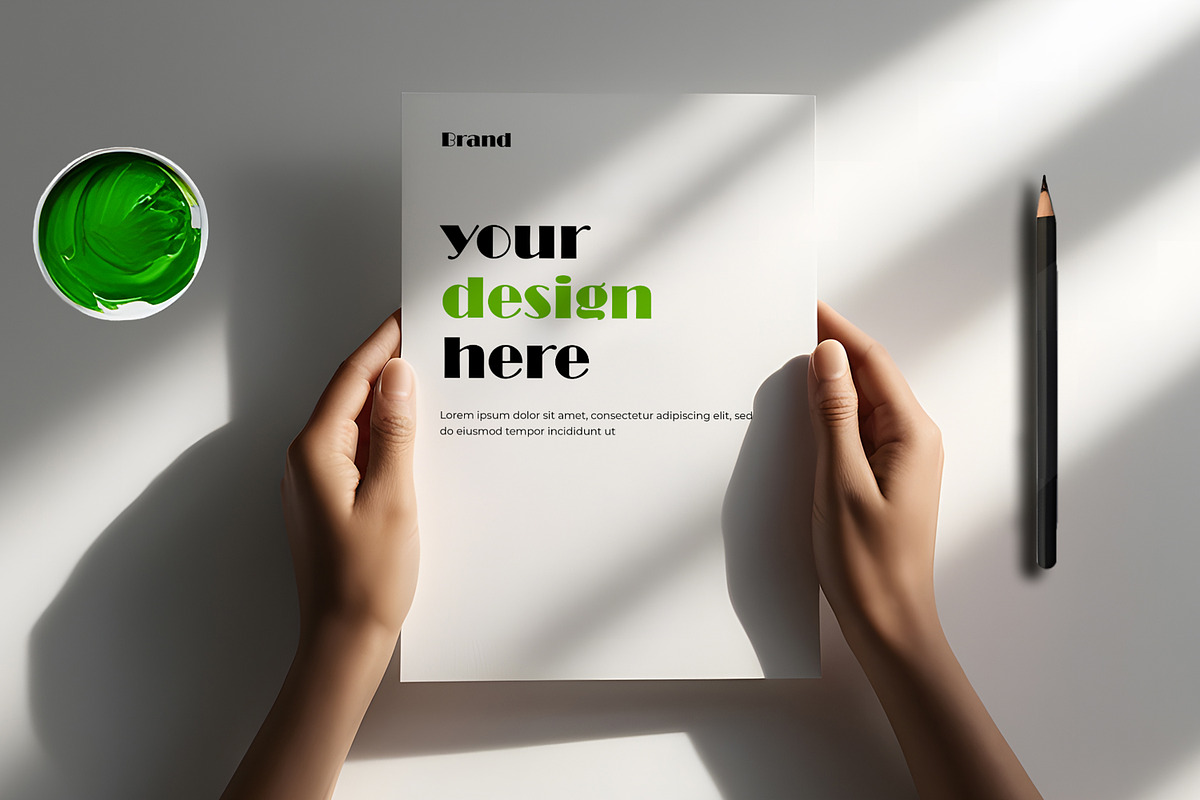 A4 Size Flyer Mockup Layout, an Advertising Mockup by CreativeShaper (Photo 1 of 2)