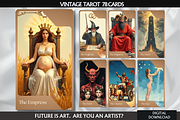 Modern Vintage Tarot Cards Deck, a Decorative Illustration by Mugio (Thumbnail 1 of 5)