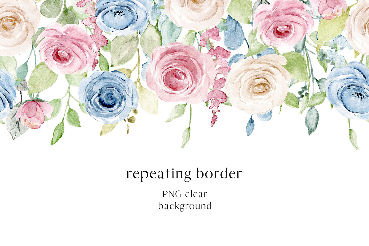 Watercolor pastel roses., a Texture Illustration by Larisa Maslova (Photo 6 of 13)