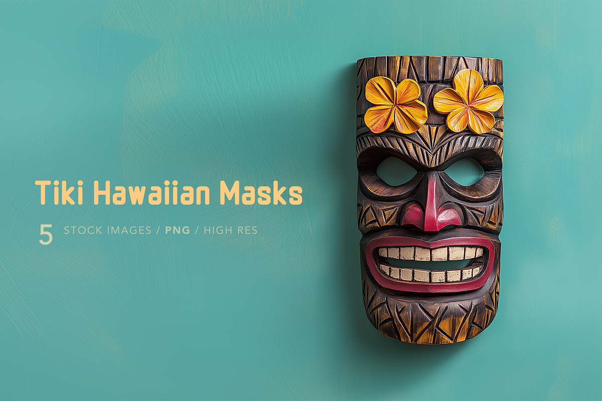 Tiki Hawaiian Masks, an Arts & Entertainment Photo by Typedreams.site (Photo 1 of 3)