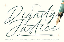 Dignity Justice Modern Script Font