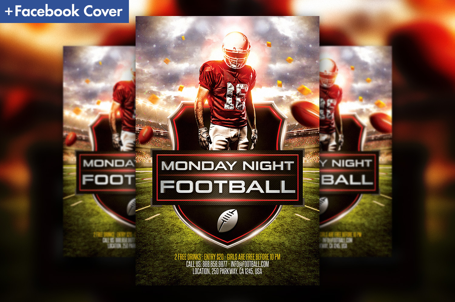 Superbowl - Football Flyer Template, a Flyer Template by Hyperpix ...