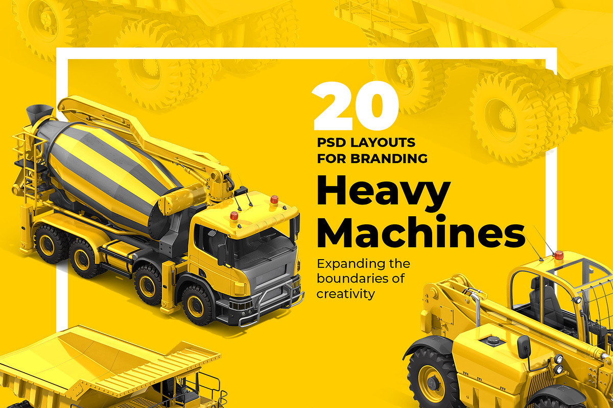 20 PSD Heavy Machines Mockup 360 #04, a Product Mockup by ARKS ACADEMY (Photo 1 of 6)