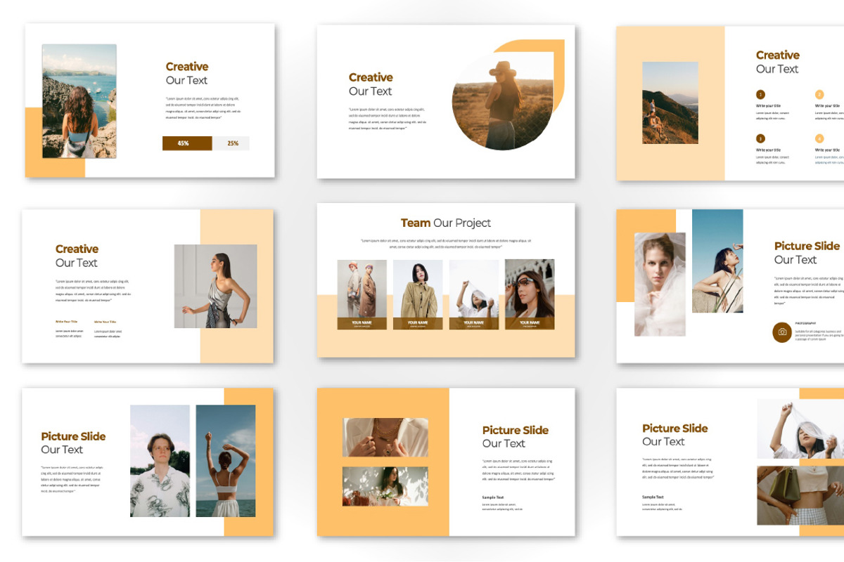 Cobain Creative Fashion Google Slide, a Presentation Template by Overcloud (Photo 2 of 4)