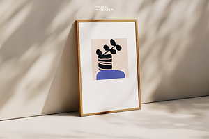 Leaning Poster Frame Mockup DIN A